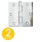 Global Door Controls 3.5 in Leaf W x 3.5 in Leaf H, Brushed Chrome CP3535-26 - alternate 1